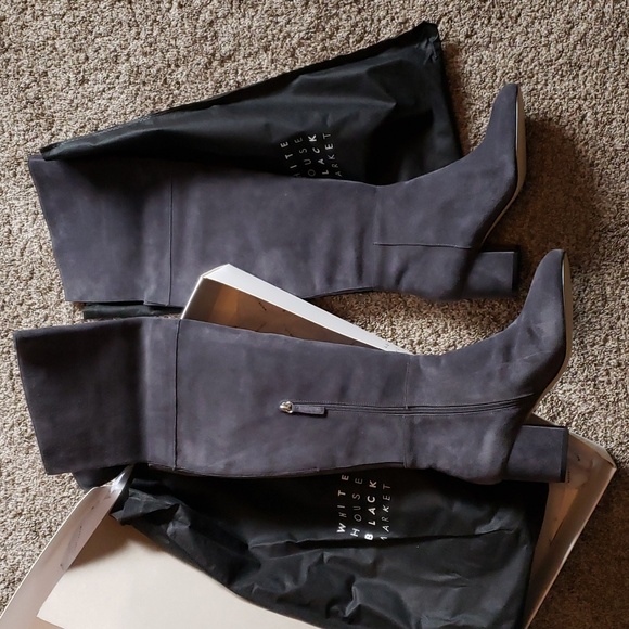 NIB WHBM suede gray over the knee boot sz 10 Zahra - Picture 1 of 10